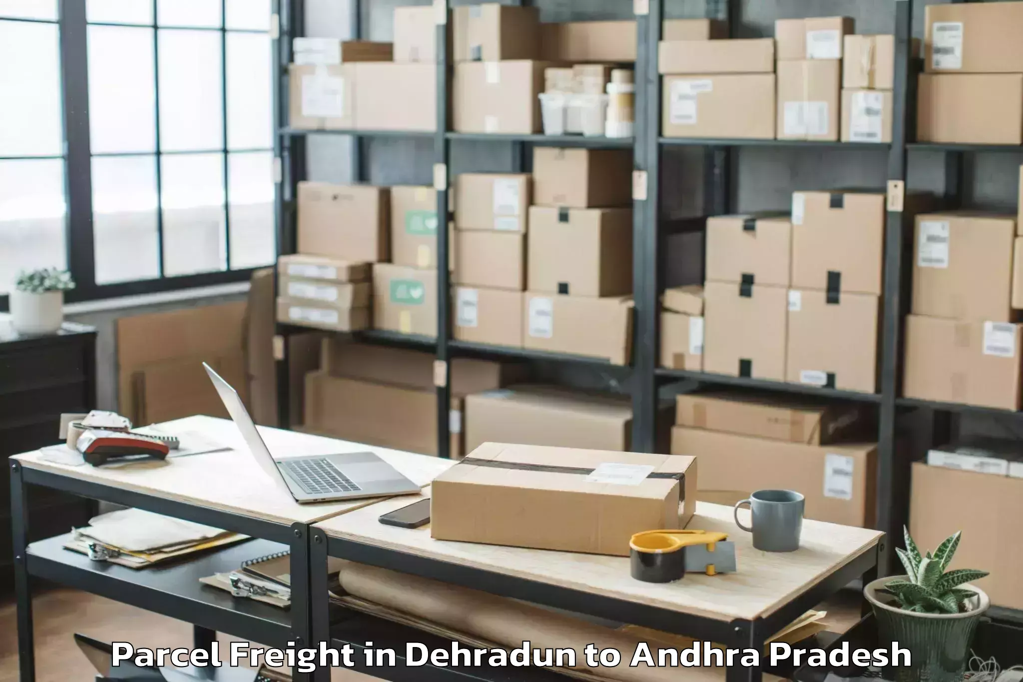 Expert Dehradun to Akasahebpeta Parcel Freight